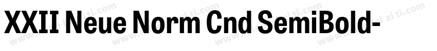 XXII Neue Norm Cnd SemiBold字体转换